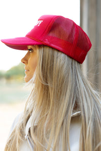 Red Cowboy Trucker Hat