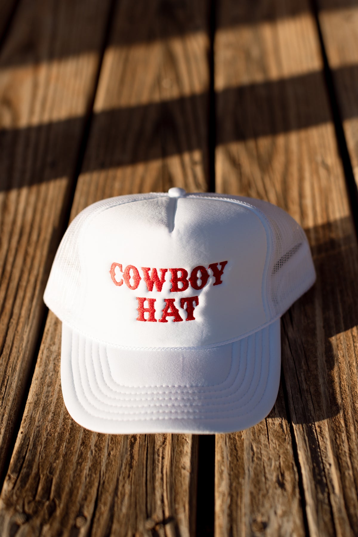 White Cowboy Trucker Hat
